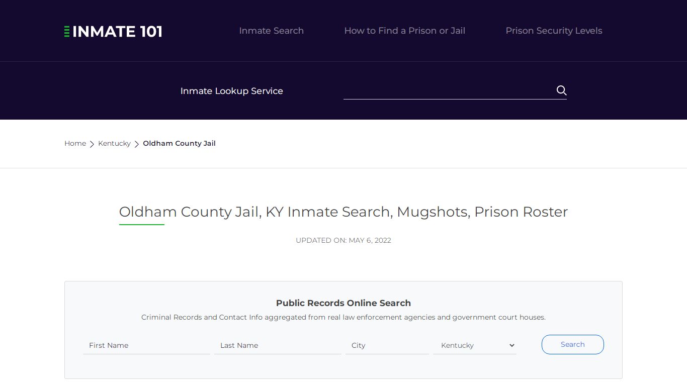 Oldham County Jail, KY Inmate Search, Mugshots, Prison ...